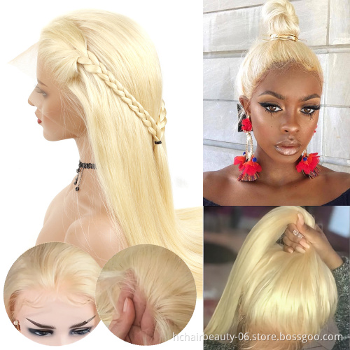 13X6 Frontal Wigs For Black Women Human Hair Virgin Cuticle Aligned Hair Blond Hd Lace Front Wig kinky Straight 613 Lace Wigs